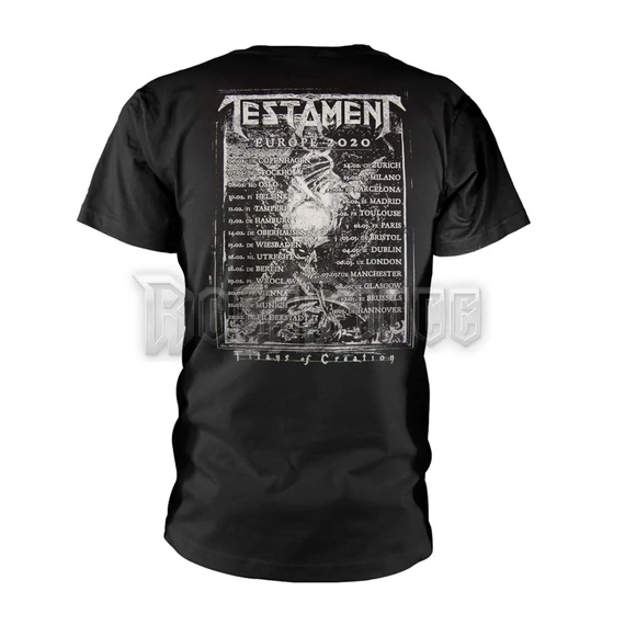 TESTAMENT - EUROPE 2020 TOUR - Unisex póló - PHD12390