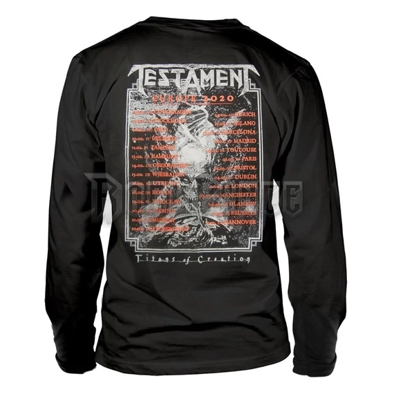 TESTAMENT - TITANS OF CREATION (GREY) EUROPE 2020 TOUR - Hosszú ujjú póló - PHD12388LS