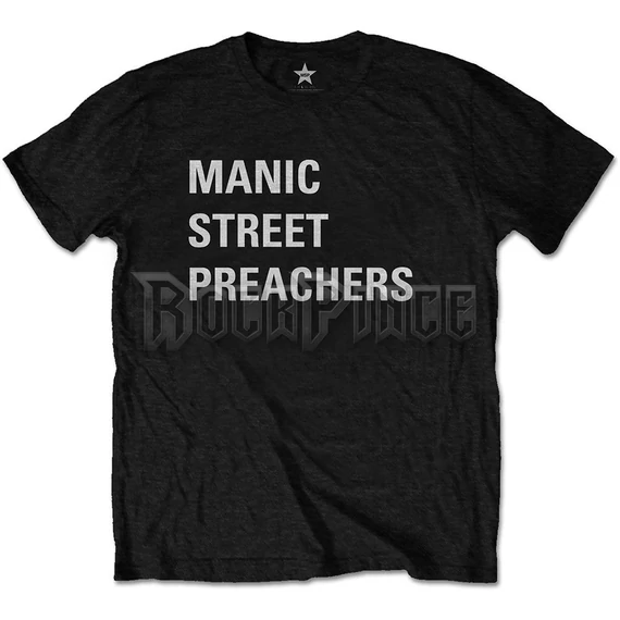 MANIC STREET PREACHERS - BLOCK LOGO - unisex póló - MSPTS05MB