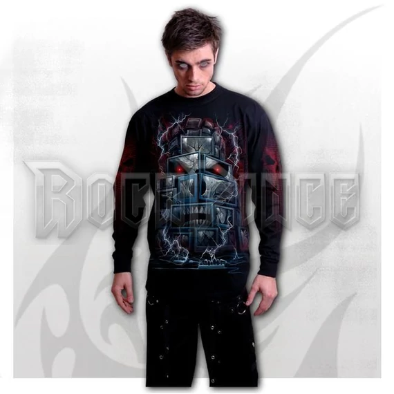 DEATH BY TV - Longsleeve T-Shirt Black - T217M301