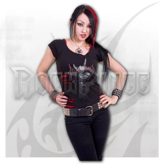 ROCK LOUD - 2in1 Red Ripped Top Black - D117F711