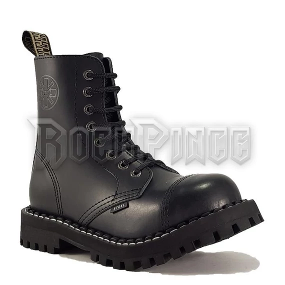 Steel Bakancs 8 Lyukú Fekete - 113/114/O/B