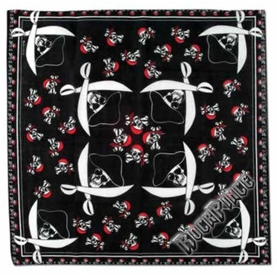 PIRATE SKULL HAT SWORDS - kendő/bandana