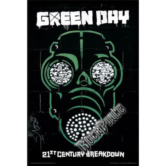 Green Day - Gas Mask - kisfelvarró