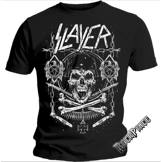 SLAYER - SKULL & BONES REVISED - unisex póló - SLAYTEE36MB