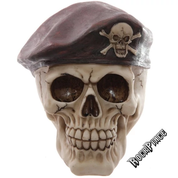 Skull With Berets - koponya - BORDÓ - SK207