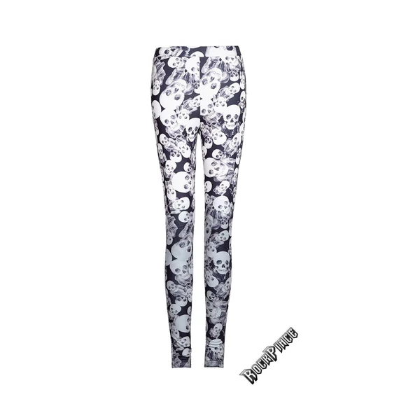 SKULLS - leggings K-259/BK