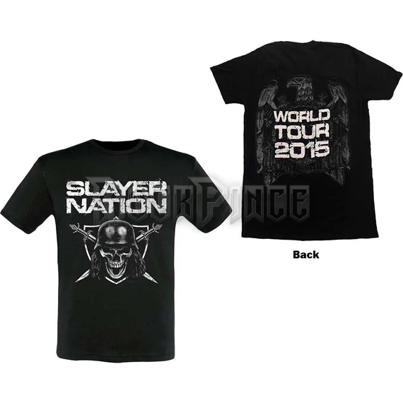 Slayer - Slayer Nation 2015 Dates - Unisex Póló - SLAY01001A238