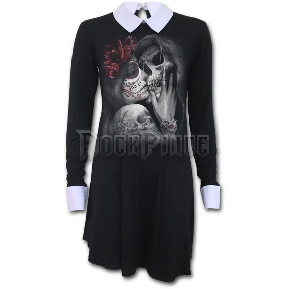 DEAD KISS - PeterPan Collar Baby Doll LS Dress (Plain) - D076F134