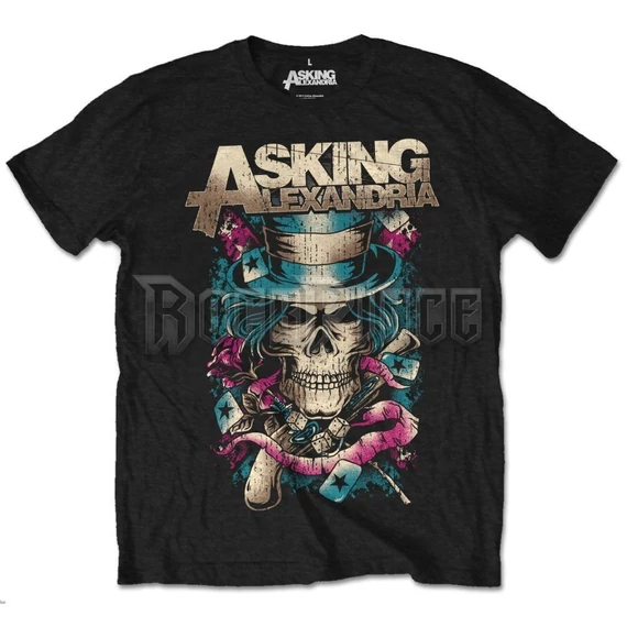 ASKING ALEXANDRIA - HAT SKULL - unisex póló - ASKTSP06MB
