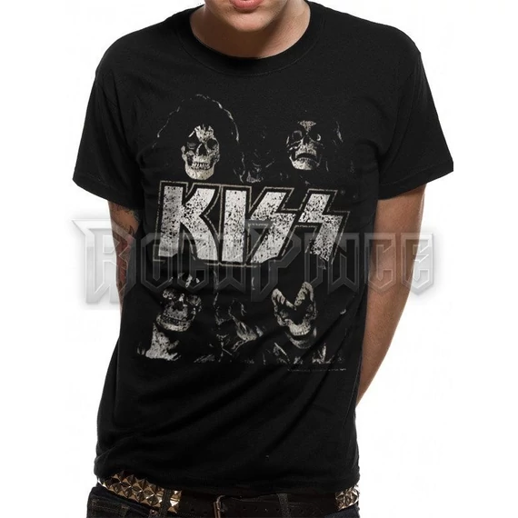 Kiss - Skull Heads - unisex póló - PE17721TSB