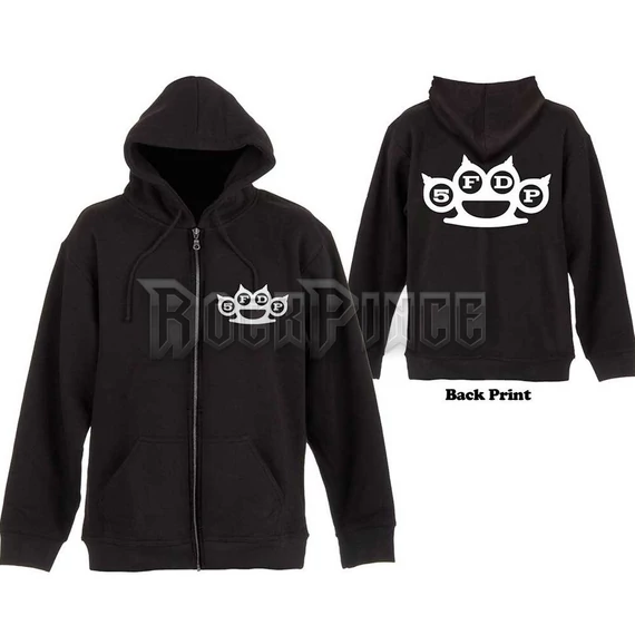 FIVE FINGER DEATH PUNCH - KNUCKLES - unisex cipzáras kapucnis pulóver - FFDPHOOD01MB