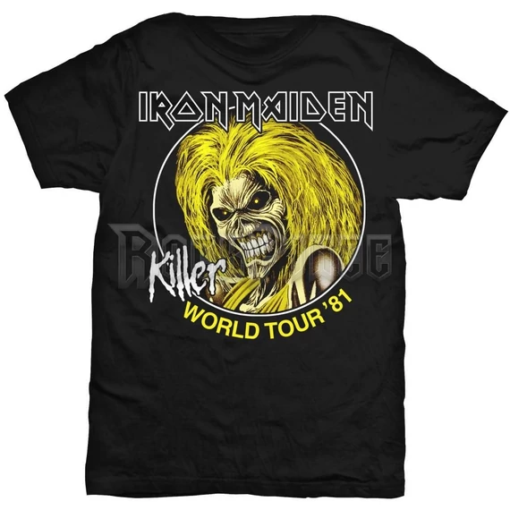 Iron Maiden - Killer World Tour 81 - unisex póló - IMTEE43MB