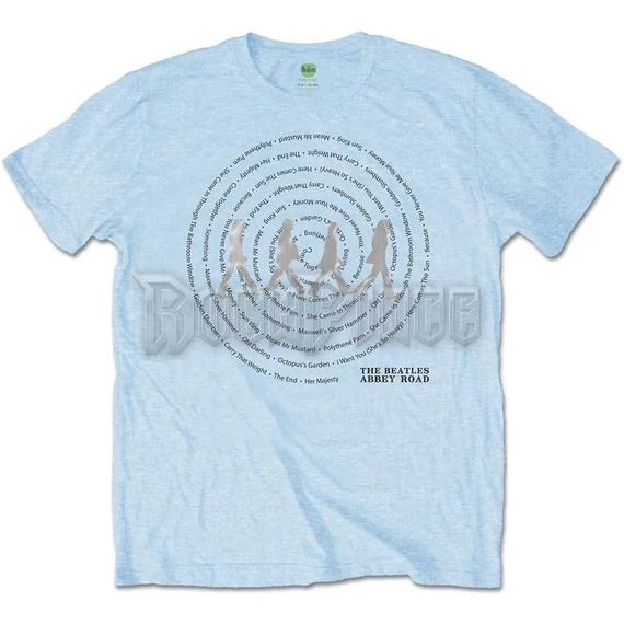 The Beatles - Abbey Road Songs Swirl Foiled - Unisex Póló - BEATTEE366MBL