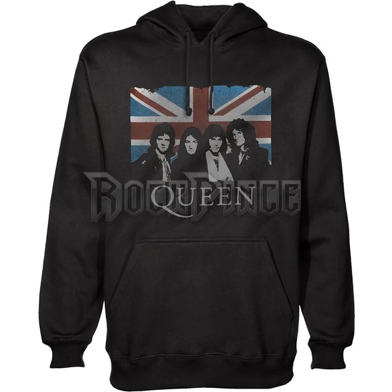Queen - Vintage Union Jack - unisex kapucnis pulóver - QUHD02MB