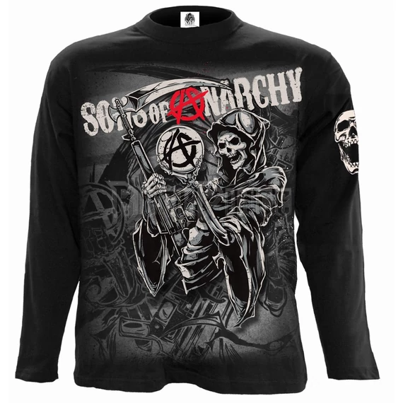 Sons of Anarchy - REAPER MONTAGE - Longsleeve T-Shirt Black - G102M301