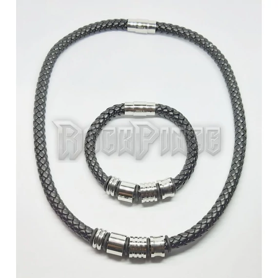 FONOTT BŐR NYAKÉK ÉS KARKÖTŐ SZETT - NYBRAC03