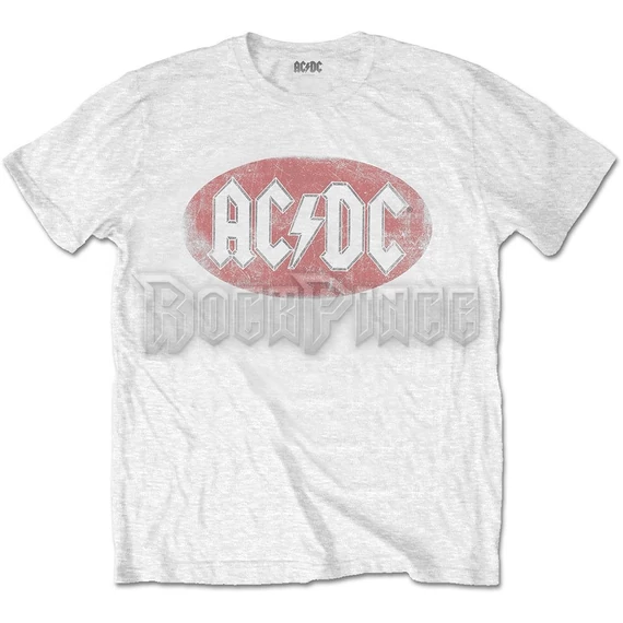 AC/DC - Oval Logo Vintage - Unisex Póló - ACDCTS70MW