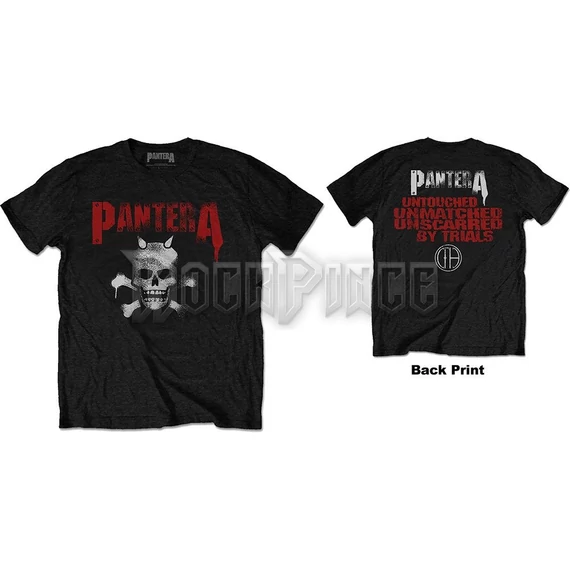 Pantera - Horned Skull Stencil - unisex póló - PANTS19MB