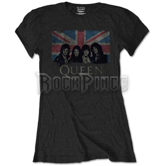 Queen - Union Jack Vintage - női póló - QUTS12LB / QUTSP12LB