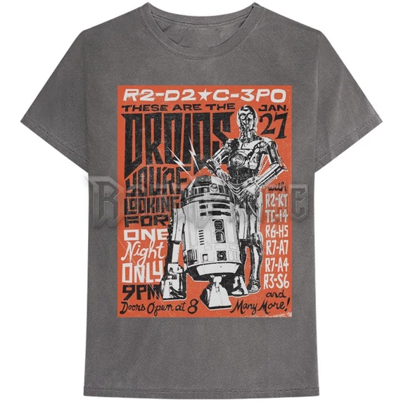 Star Wars - Droids Rock - Unisex Póló - STWATS55MG