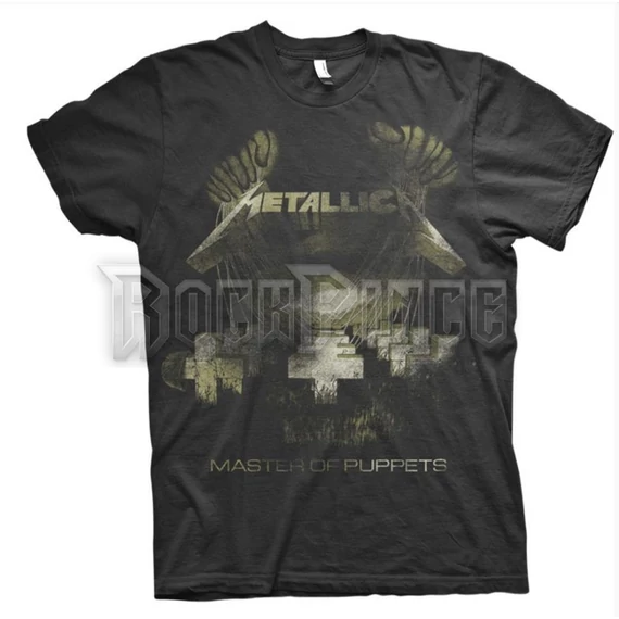 Metallica - Master of Puppets Distressed - Unisex Póló - METTS06MB