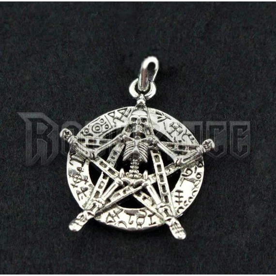 Crucified Skeleton on Pentagram - medál