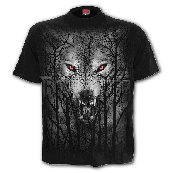 FOREST WOLF - T-Shirt Black - E030M101