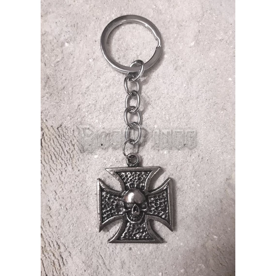 Knight Iron Cross Skull - kulcstartó