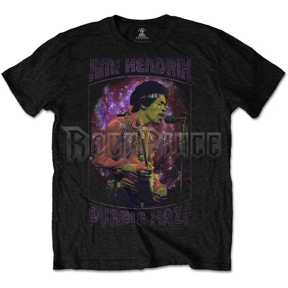 Jimi Hendrix - Purple Haze Frame - Unisex Póló - JHXTS18MB