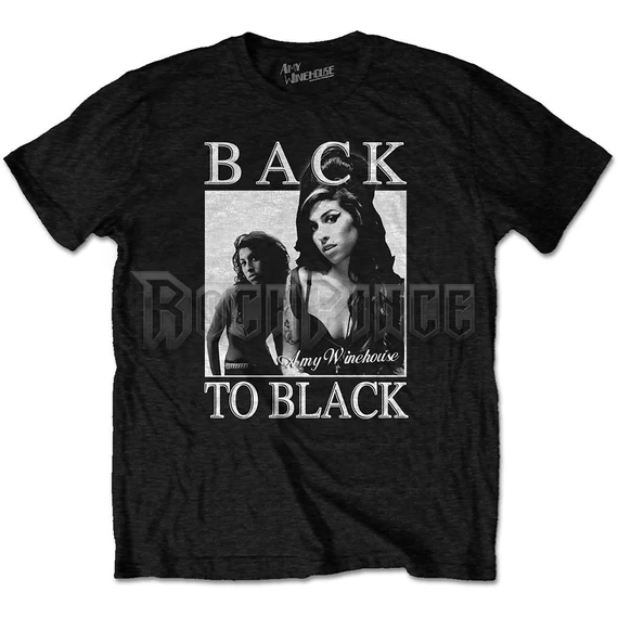 Amy Winehouse - Back to Black - Unisex Póló - AMYTS06MB