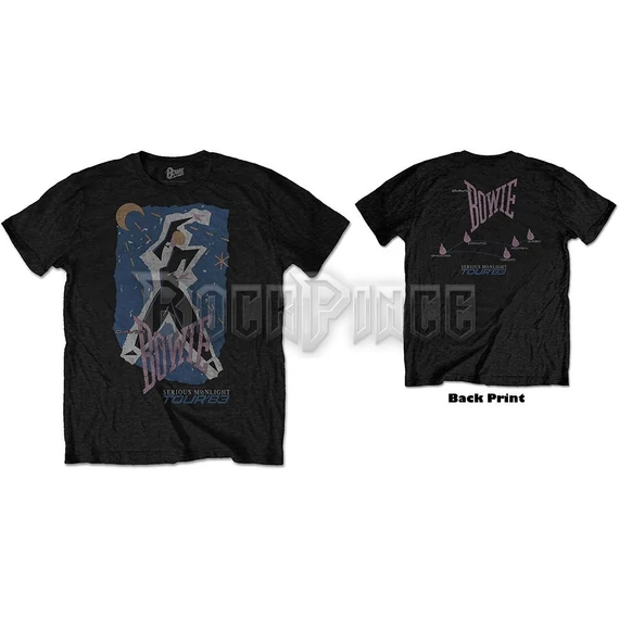 David Bowie - 83' Tour - Unisex Póló - BOWTS37MB