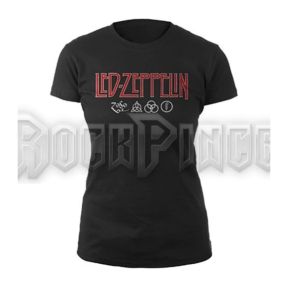 Led Zeppelin - Logo & Symbols - női póló - LZTS01LB