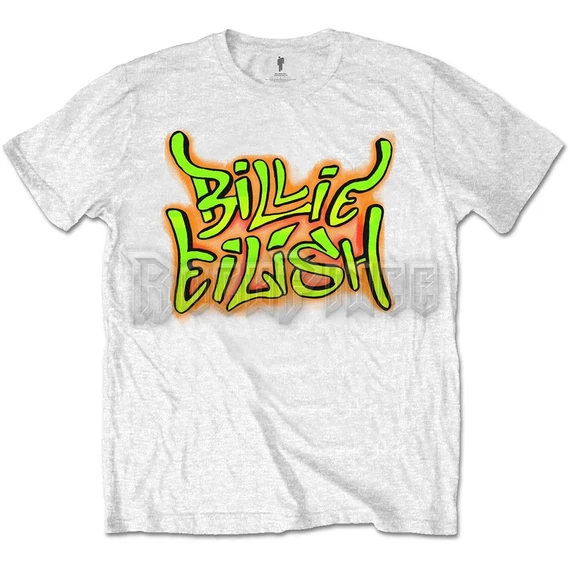 Billie Eilish - Graffiti - Unisex Póló - BILLIETS06MW