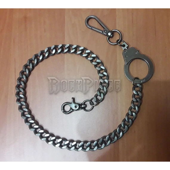 Handcuff Gunmetal Wallet Chain - pénztárcalánc (Kód:65)
