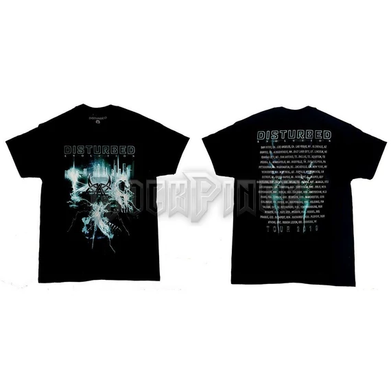 DISTURBED - APOCALYPSE DATEBACK - unisex póló - DISTS16MB