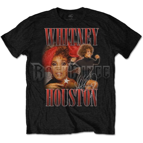 Whitney Houston - 90s Homage - Unisex Póló - WHITTS02MB