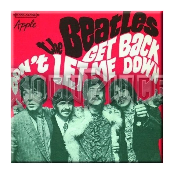 The Beatles - Get Back/Don't Let Me Down (Red) - hűtőmágnes - BEATMAG39