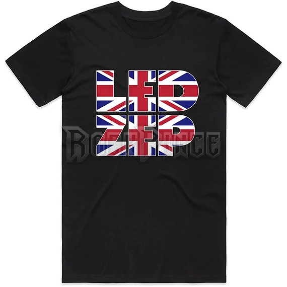 Led Zeppelin - Union Jack Type - Unisex Póló - LZTS22MB