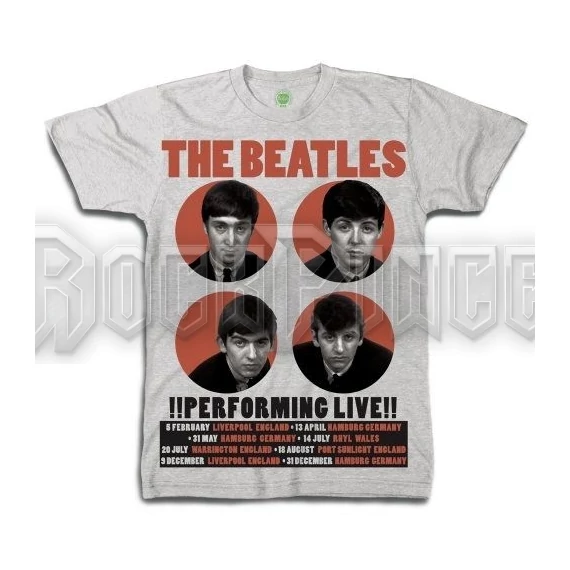 The Beatles - 1962 Performing Live - unisex póló - BEAT62TEE02MG