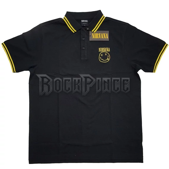Nirvana - Happy Face - Unisex Pólóing - NIRVPS01MB