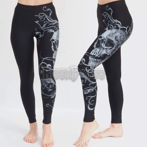 ENGRAVED SKULL - leggings L03