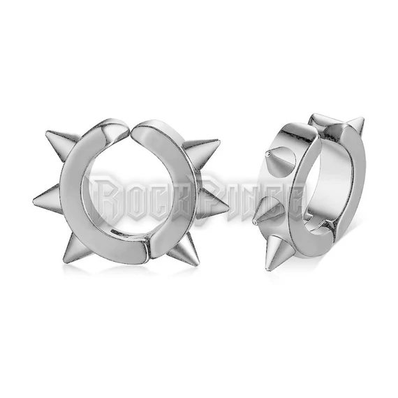 Steel Spike Clip-On Hoop - fülbevaló /1 db