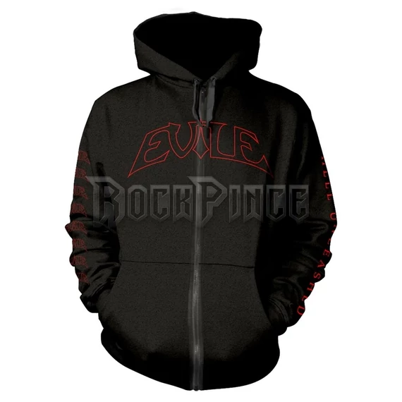 EVILE - HELL UNLEASHED (BLACK) - Cipzáras kapucnis pulóver - PH12546HSWZ