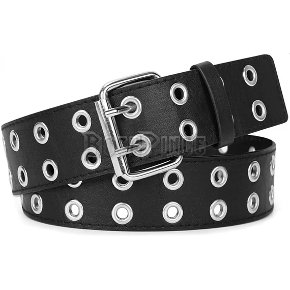 Dupla gyűrűs műbőr öv