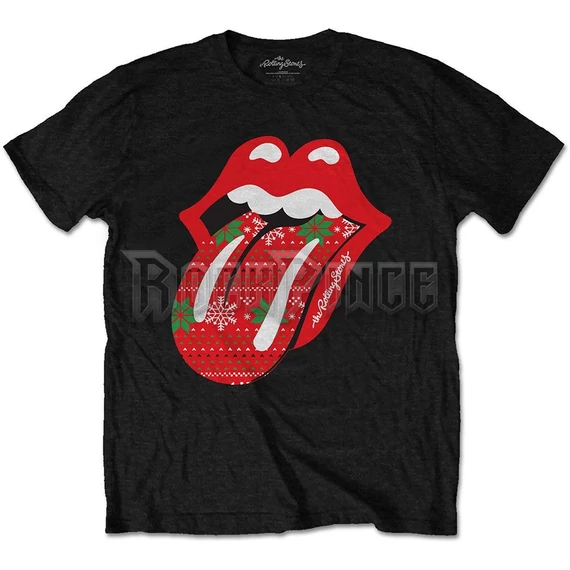 THE ROLLING STONES - CHRISTMAS TONGUE - unisex póló - RSTS150MB