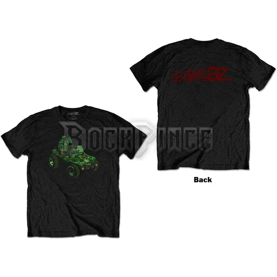 GORILLAZ - GROUP GREEN GEEP - unisex póló - GORTS02MB