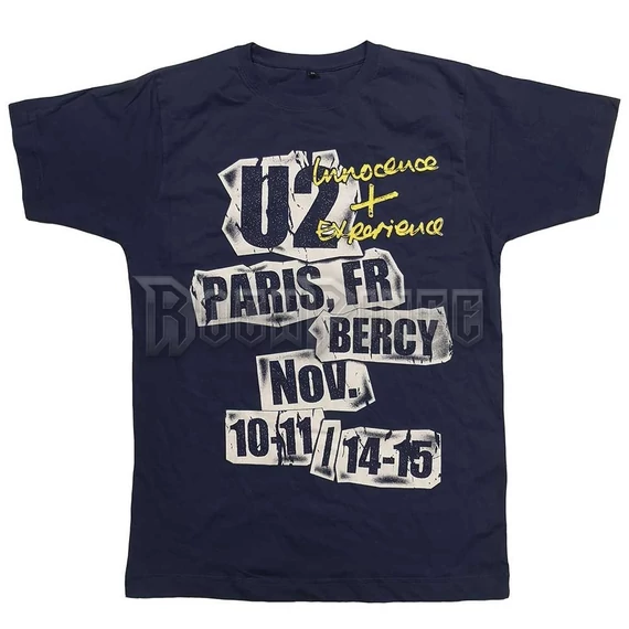 U2 - I+E Paris Event 2015 - Unisex Póló - U2TOURTS08MLN