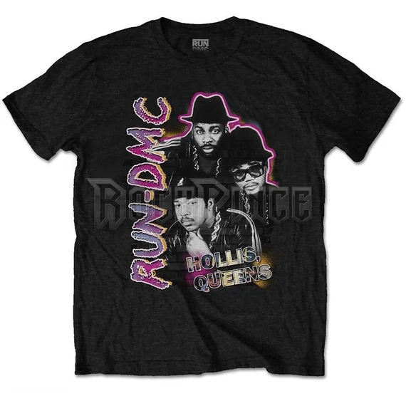 RUN DMC - HOLLIS QUEENS HOMAGE - unisex póló - RDMCTS15MB