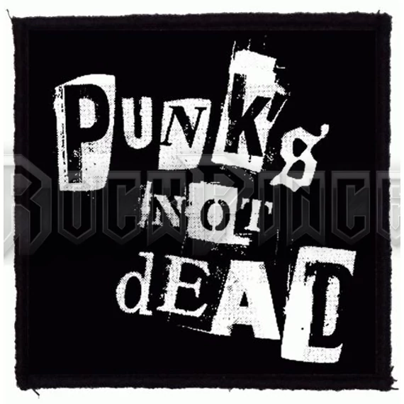 PUNKS NOT DEAD - B/W (95x95) - kisfelvarró HKF-0853